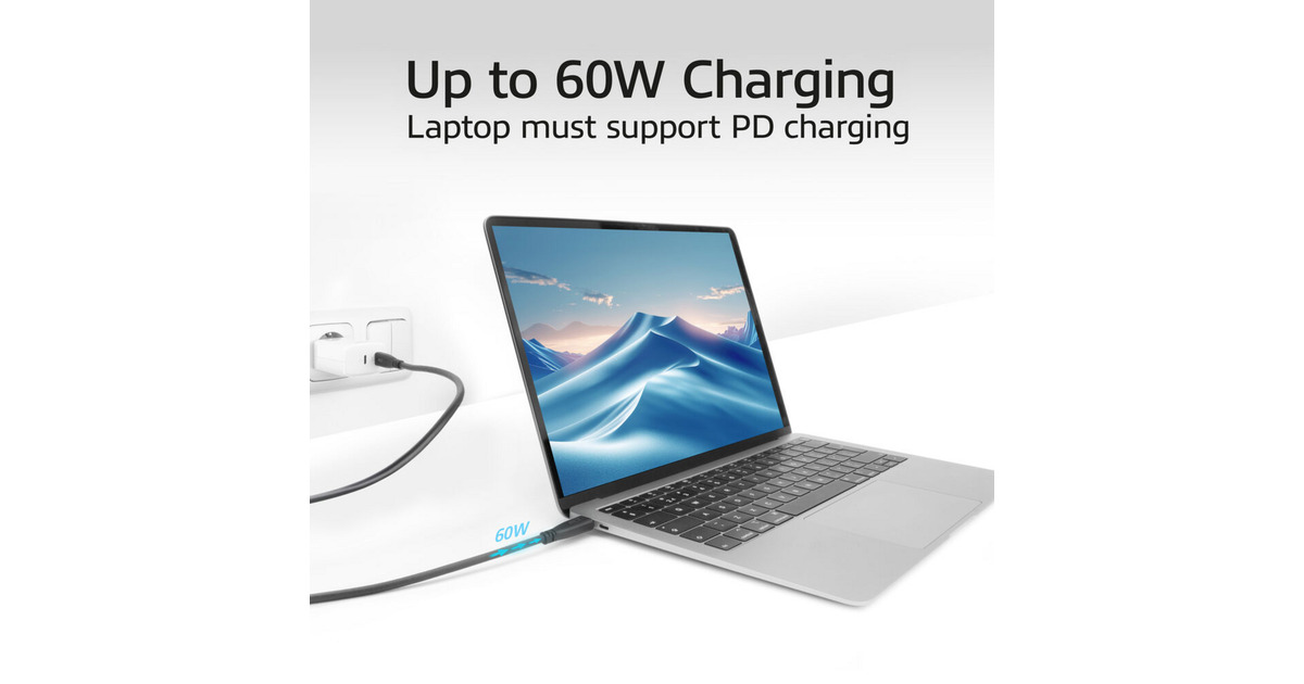 ACT ConnectivityUSB 3.0 10Gbps 60W USB Type-C kabel, 5 meter  (Zwart)