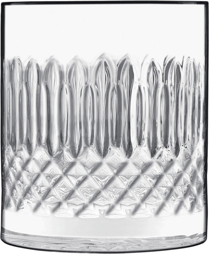 Luigi Bormioli Diamante 4 stk. vandglas/whiskyglas klar 38 cl Ø8, Klar
