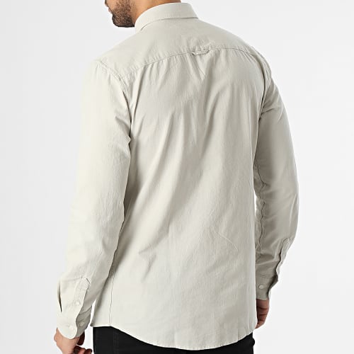 Chemise Manches Longues Slim Ben Life Beige