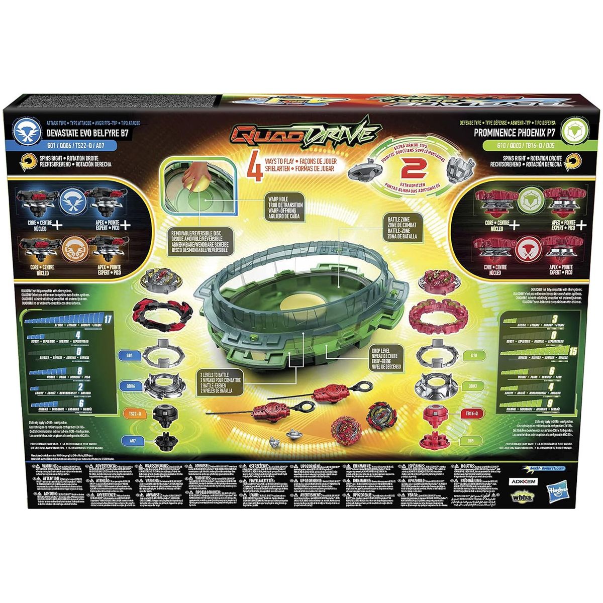 Hasbro F4694EU40 - Beyblade - Burst QuadDrive - Interstellar Drop Battle Set - Beystadium-Arena inkl. 2 Kreisel und 2 Starter