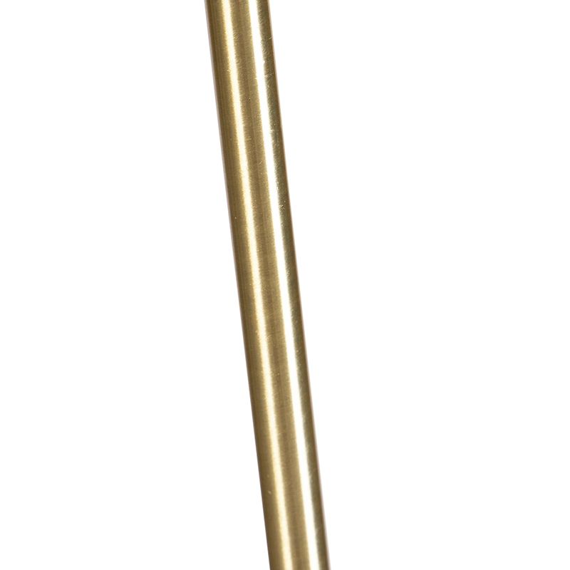 Vloerlamp goud/messing met zwarte kap 35 cm verstelbaar - Parte