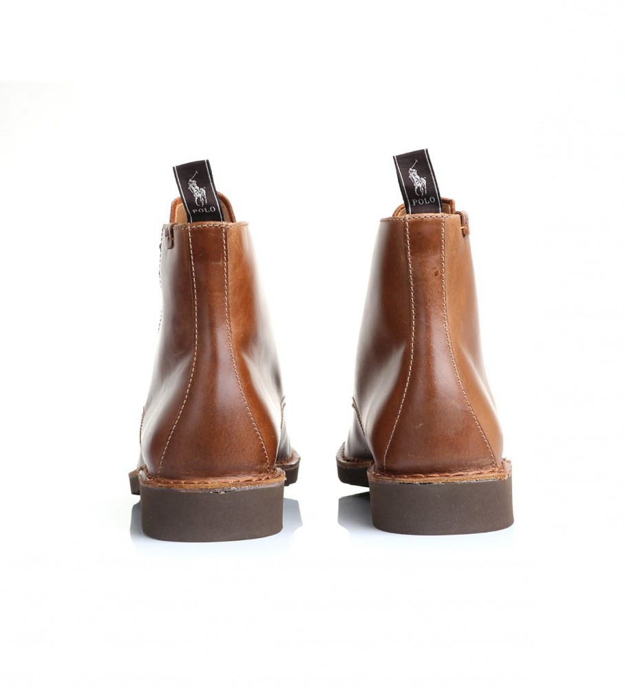 Botas de couro marrom Ralph Lauren