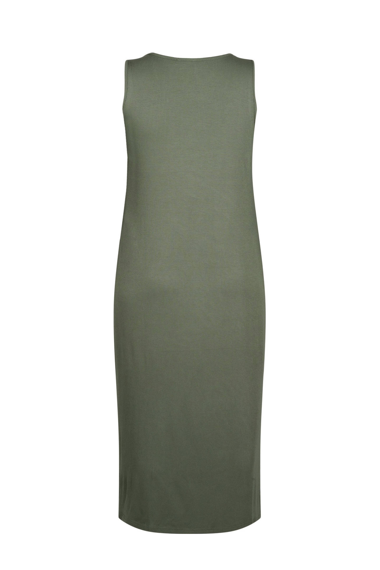 Zizzi maxi jurk VCARLY kaki