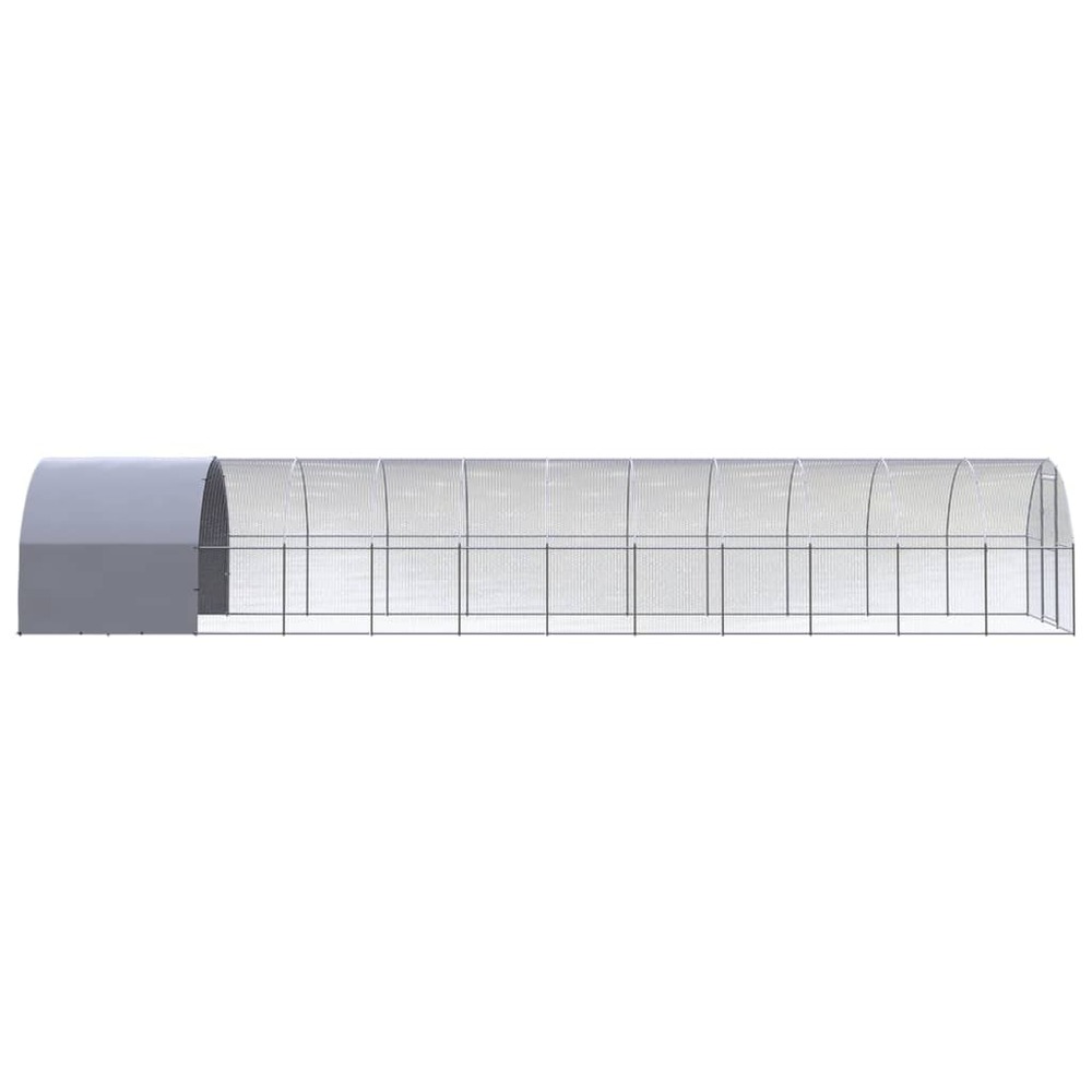 Poulailler d'extérieur 3x12x2 m acier galvanisé