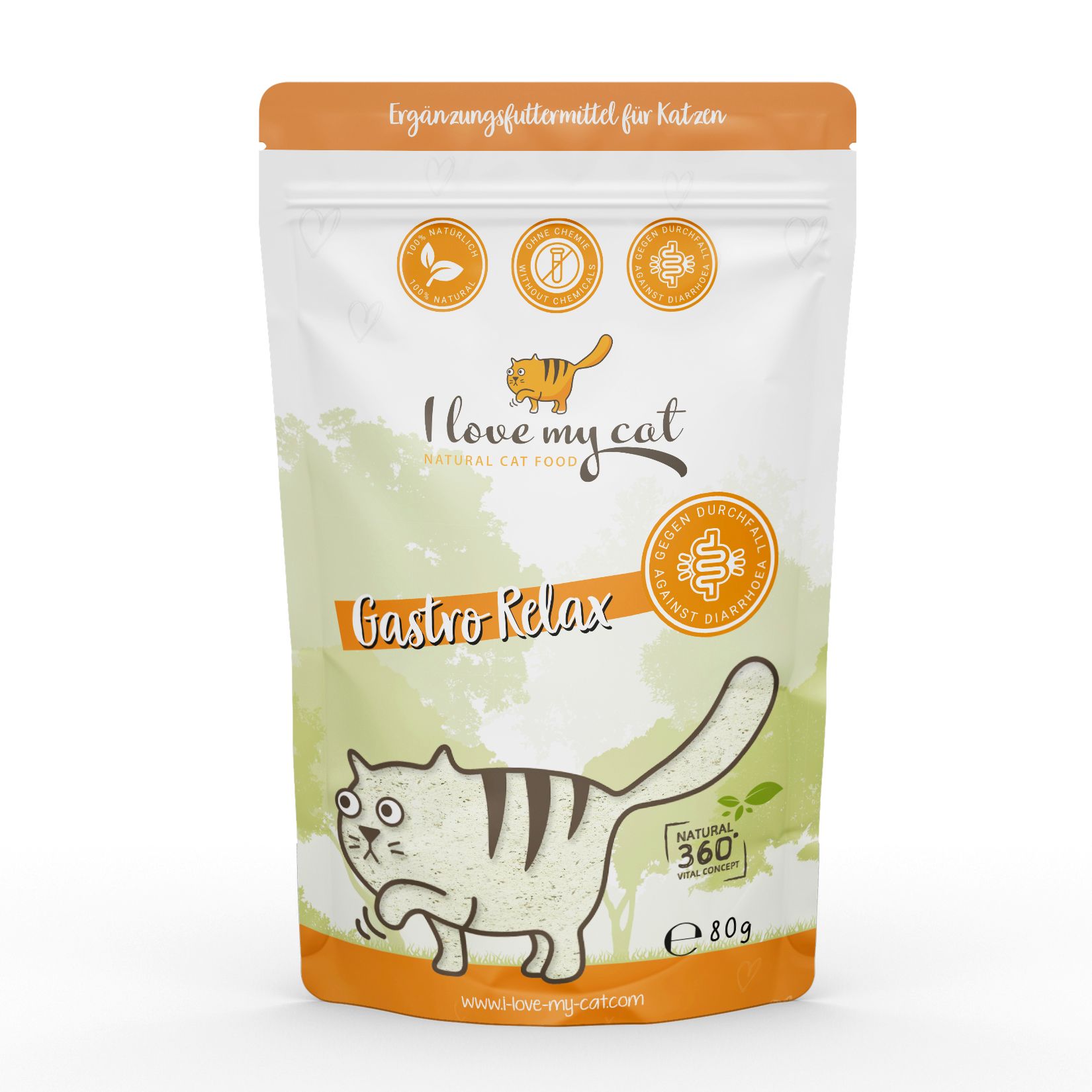 I love my cat Nahrungsergänzung für Katzen - Gastro Relax Pulver