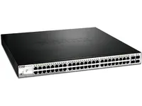D-Link Web Smart DGS-1210-52MP - Switch - Administreret - 8 x 10/100/1000 (PoE )   40 x 10/100/1000 (PoE)   4 x SFP - desktop, monterbar på stativ - PoE  (370 W)