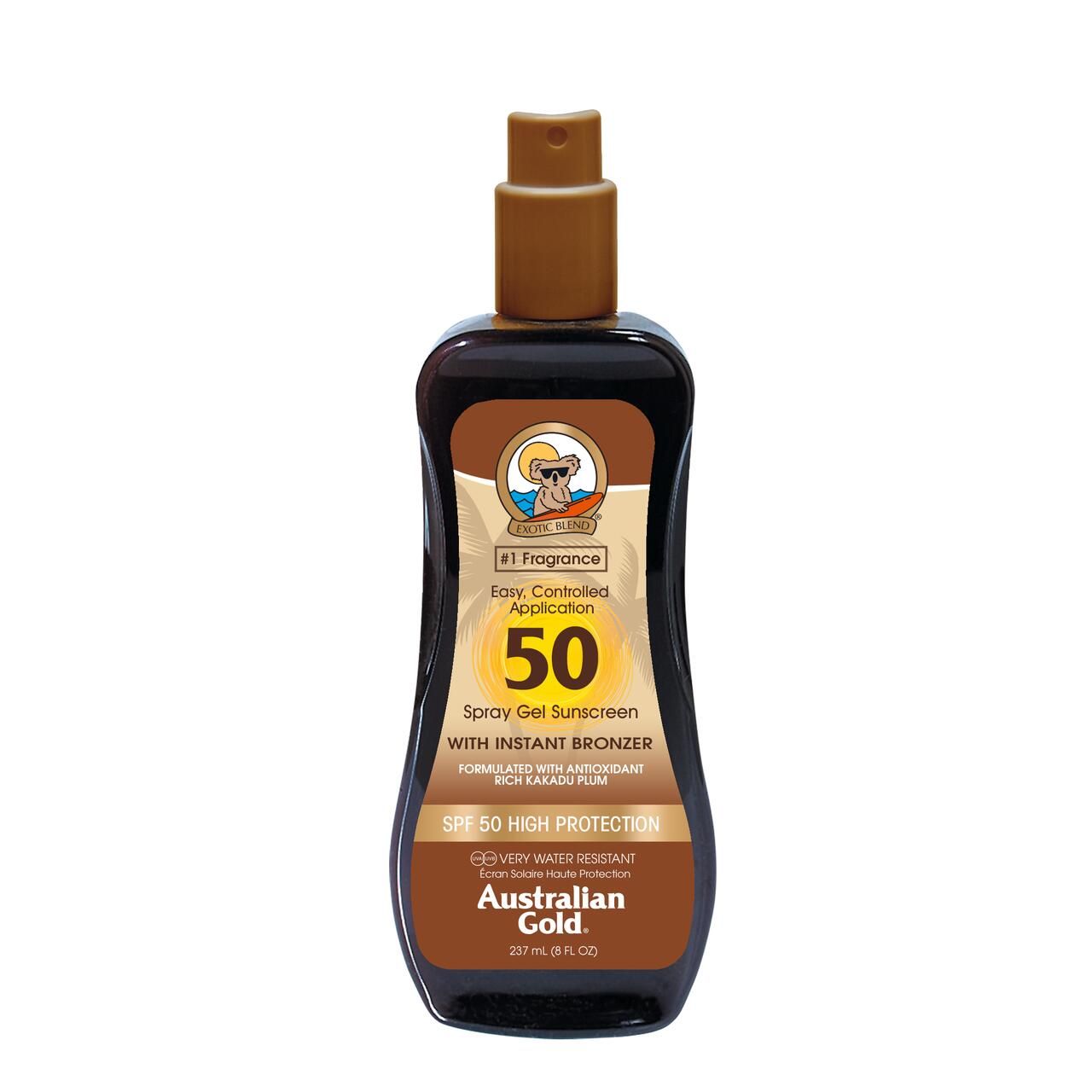 Australian Gold Sonnenschutz Spray Gel & Bronzer