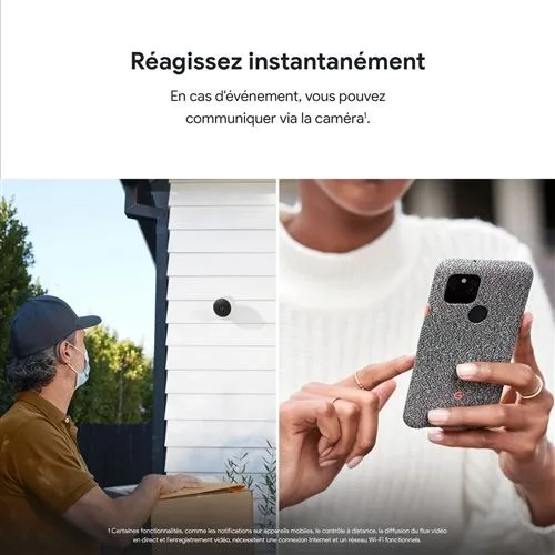 Google Nest Cam (lot de 2) Caméra de surveillance
