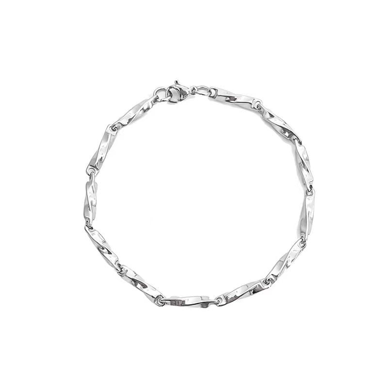 Soosina - Gedraaide roestvrijstalen armband / choker (verschillende ontwerpen)