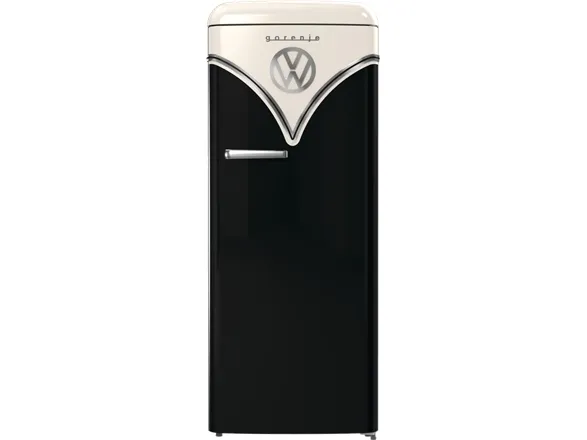 Gorenje Retro Collection OBRB615DBK - Køleskab med fryseenhed - bredde: 59.5 cm - dybde: 66.1 cm - højde: 152.5 cm - 247 liter - Klasse D - sort