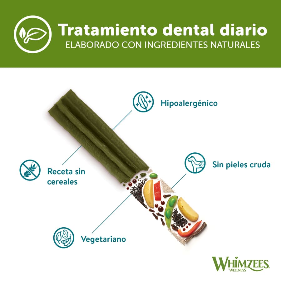 Petiscos Whimzees Dental Stix para Cães de Porte Médio