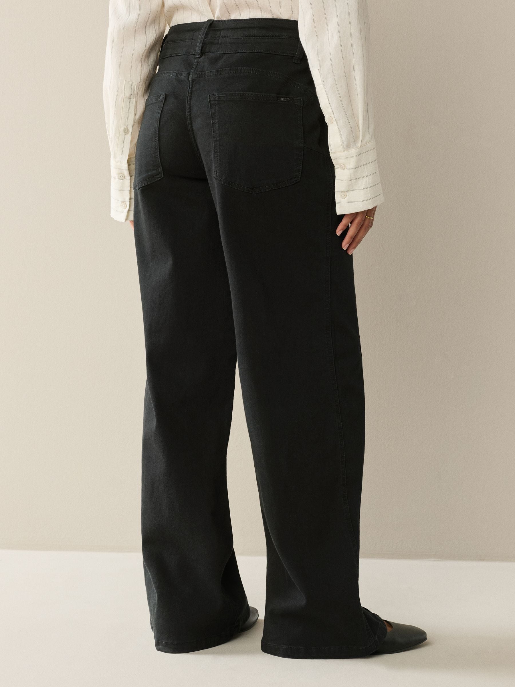 Zwart - Slim Lift and Shape Wide Leg Jeans