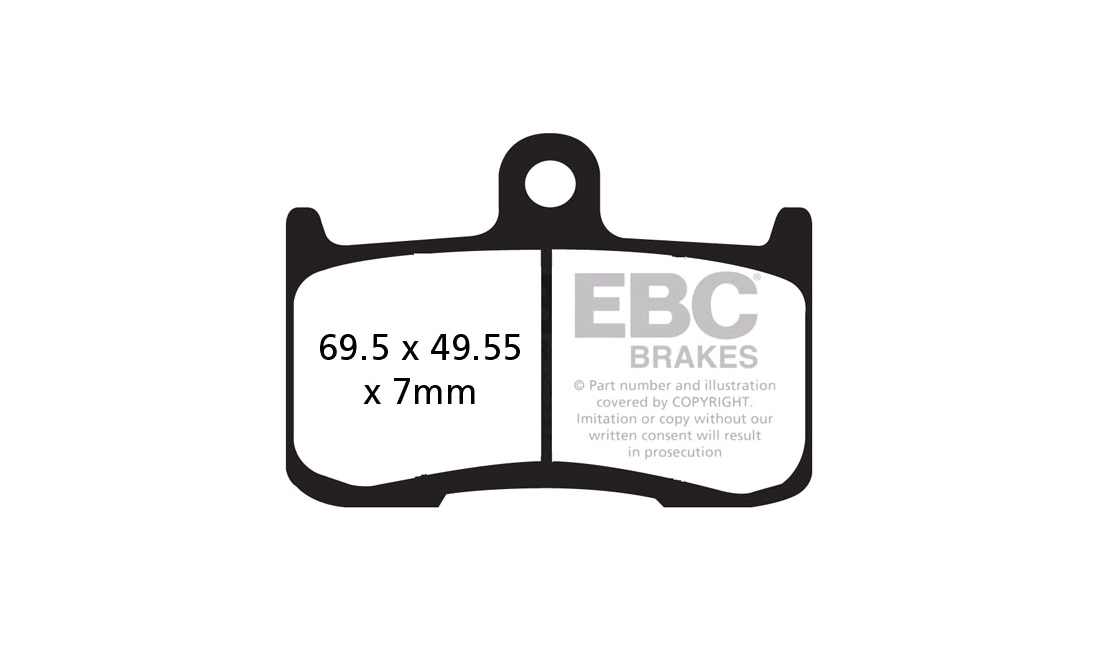 Bremseklodser for EBC HH Sinter, Tiger 1050 07-18