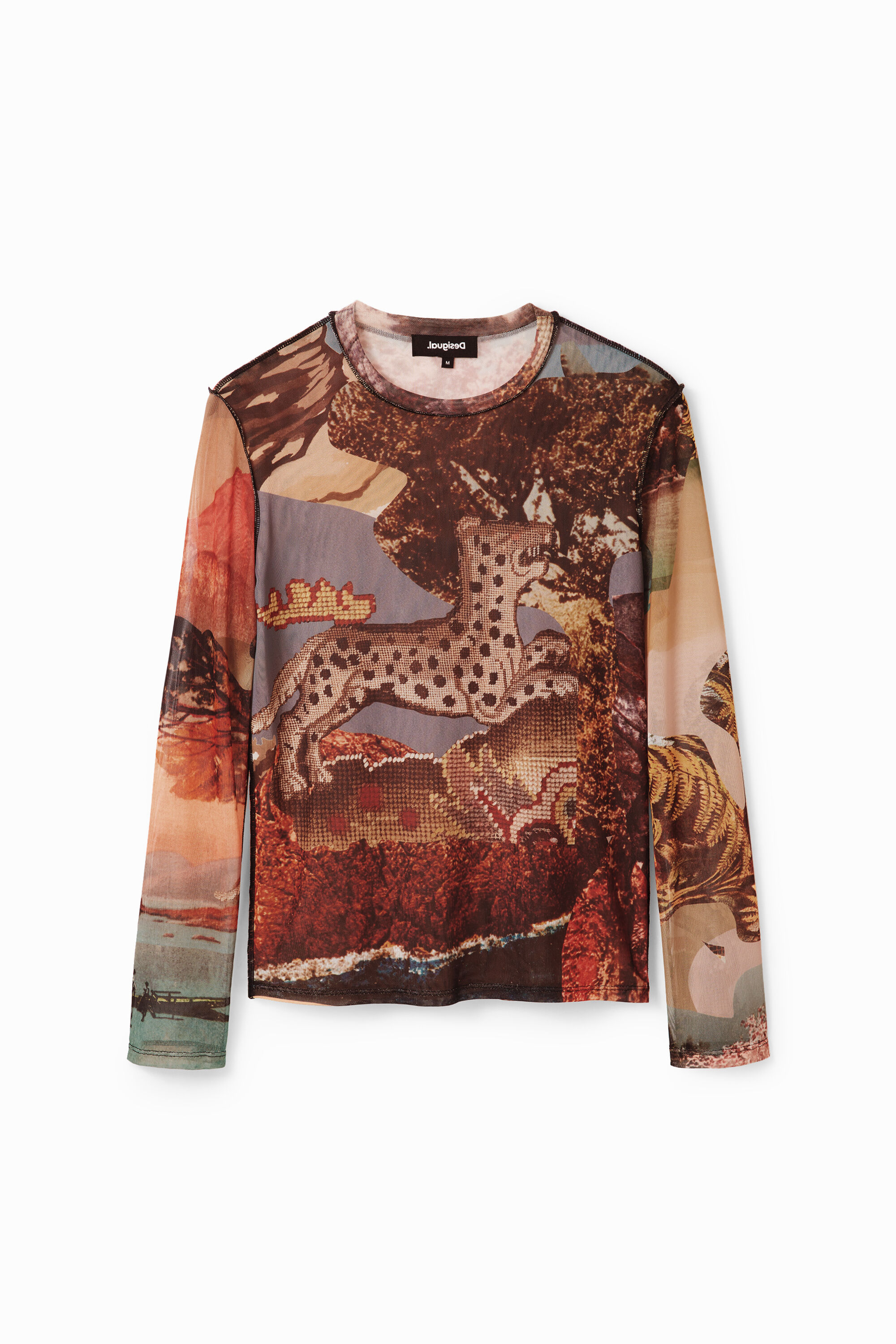 T-shirt ajusté tulle tapisserie