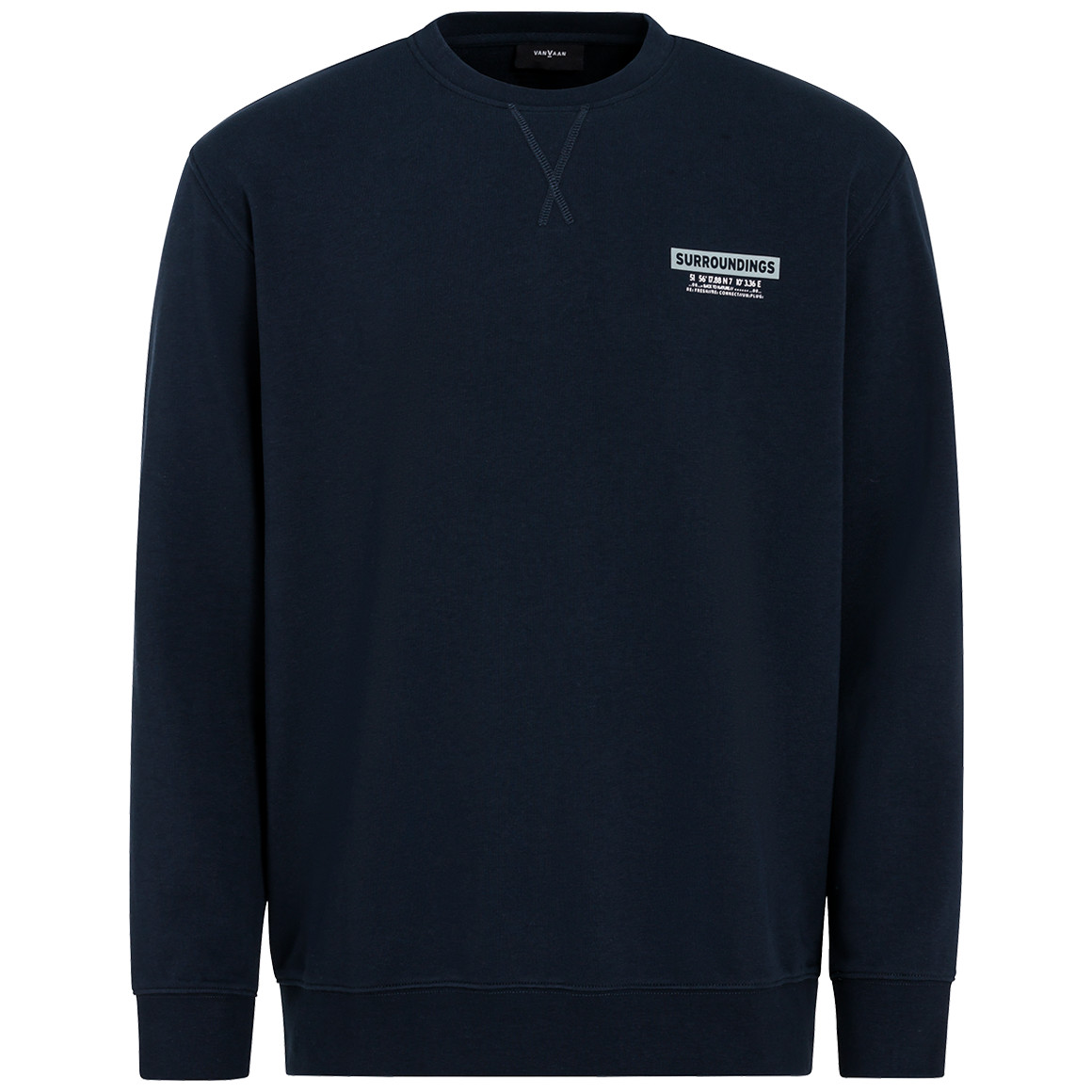 VanVaan Denim Herren Sweatshirt mit Backprint dunkelblau