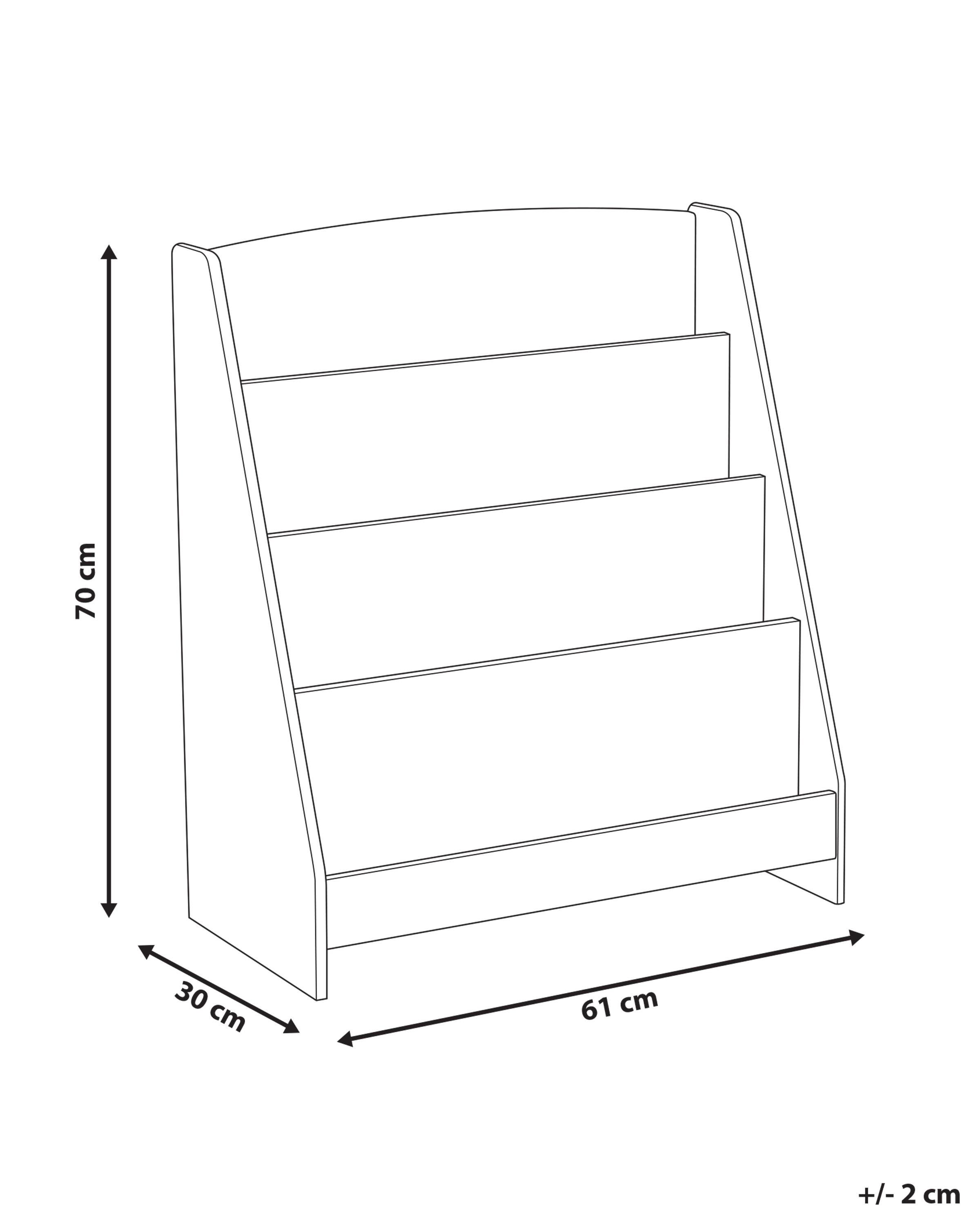 Boekenkast met 4 planken LILOET 70 cm Pastelroze