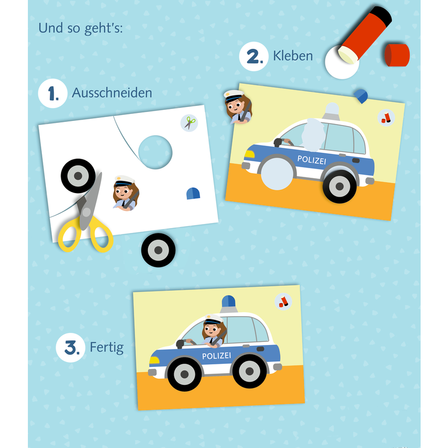 Coppenrath Mein kunterbunter Kindergartenblock: Schneiden & Kleben (Fahrzeuge)