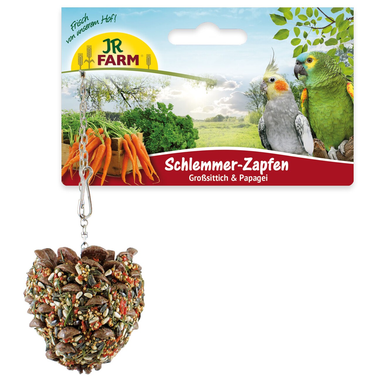 JR Farm Birds Schlemmer-Zapfen Großsittich/Papagei 195g