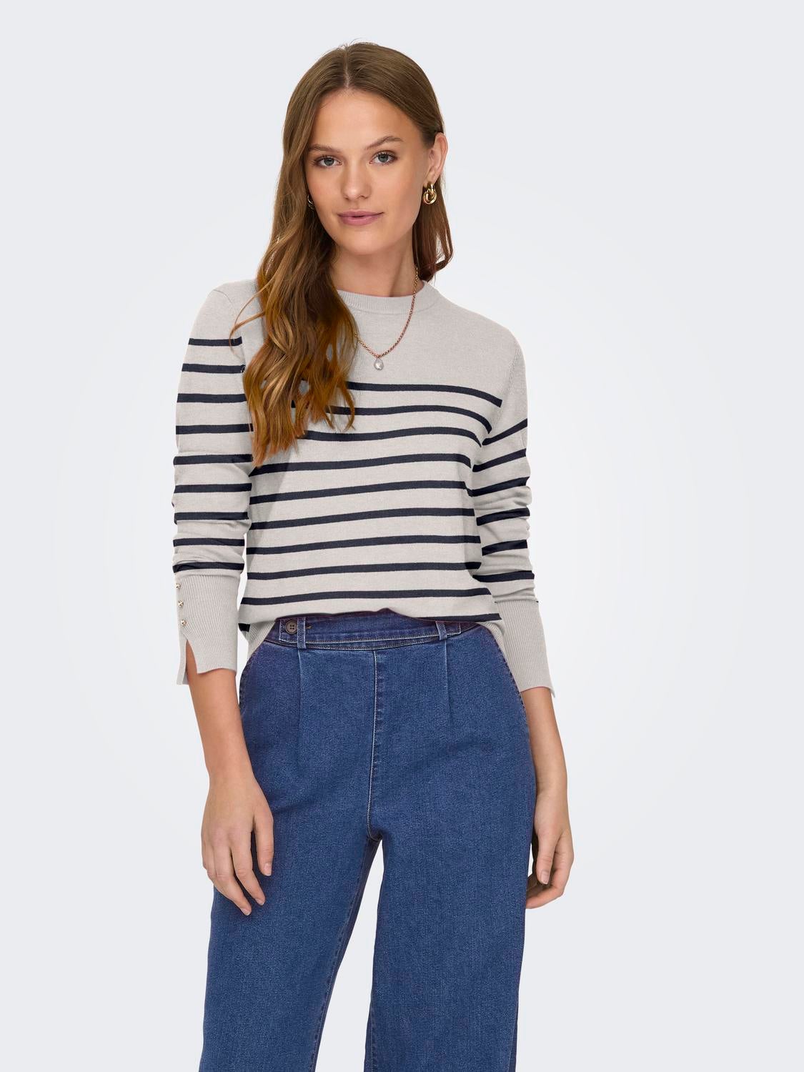 JDYMALOU Strickpullover Eggnog
