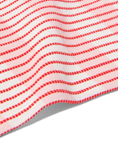 placemats katoen 35x45 roze met strepen - 2 stuks
