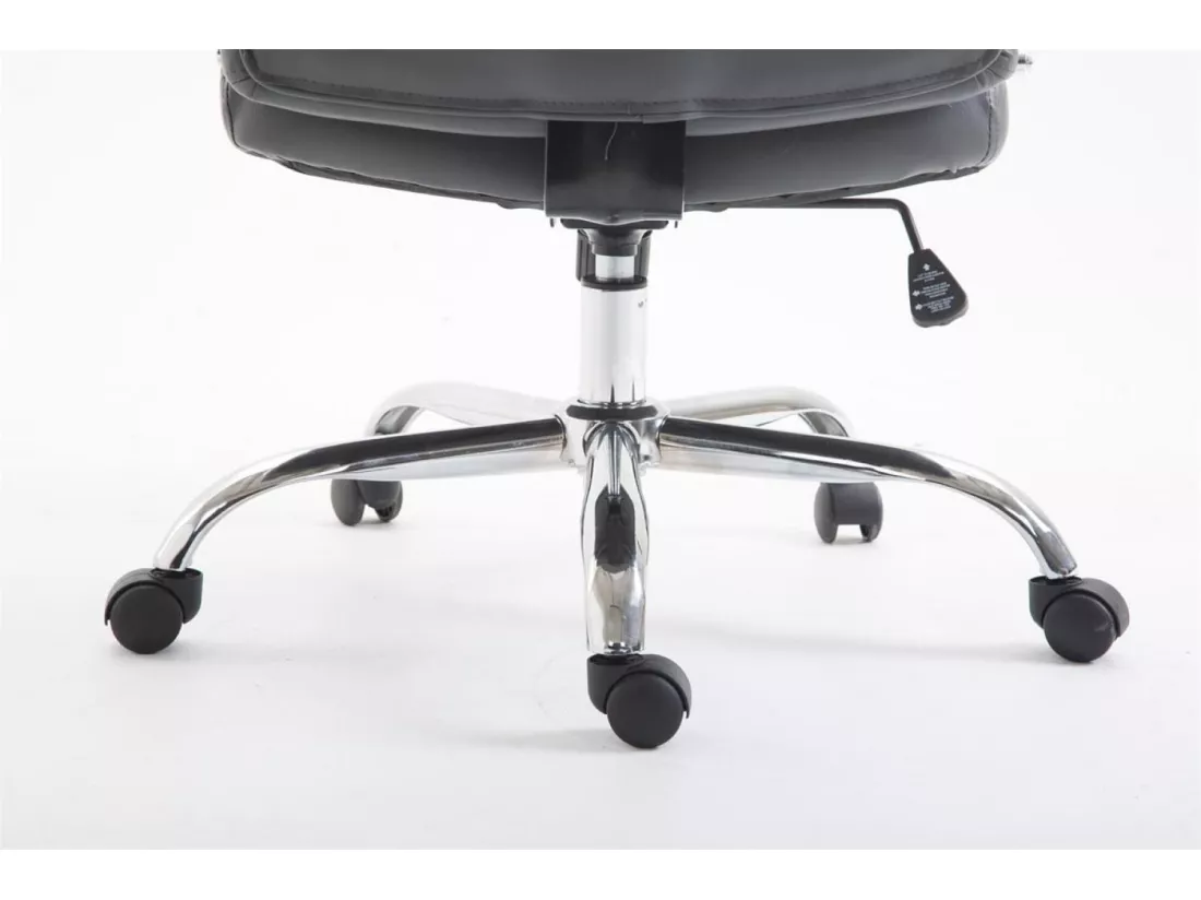 Chaise de bureau - Similicuir & Métal chromé - Gris - XL Vaud