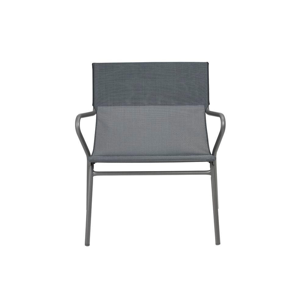 Niedriger Lounge - Sessel mit Großem Sitzkomfort Horizon Low 1P Batyline® Duo Grau Storm Grey