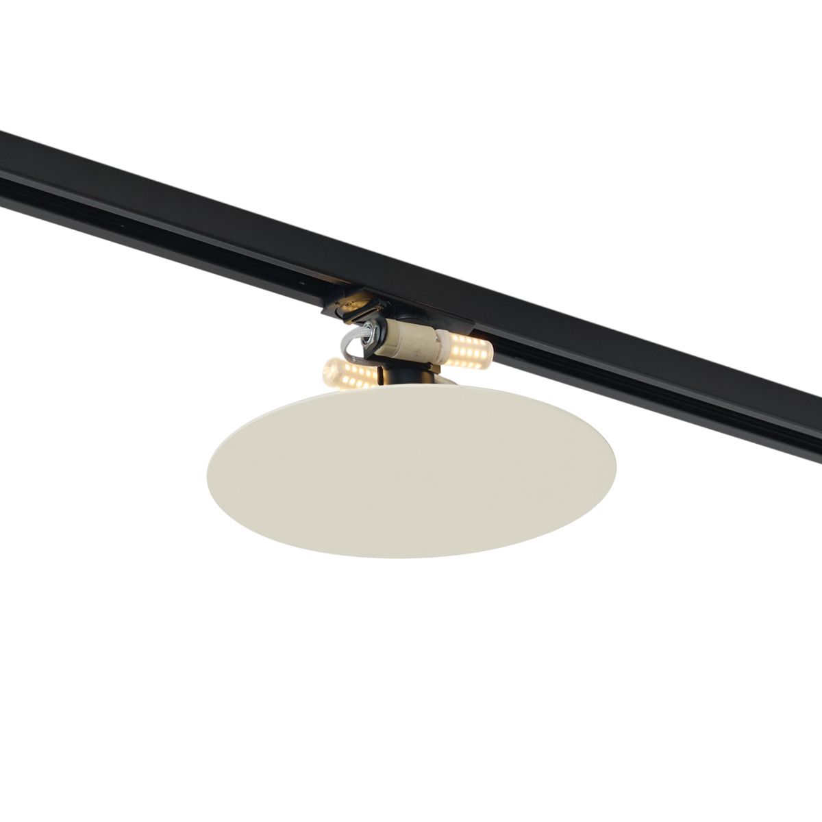 Moderne plafondlamp beige voor railsysteem 1-fase 2-lichts - Iconic Pulley
