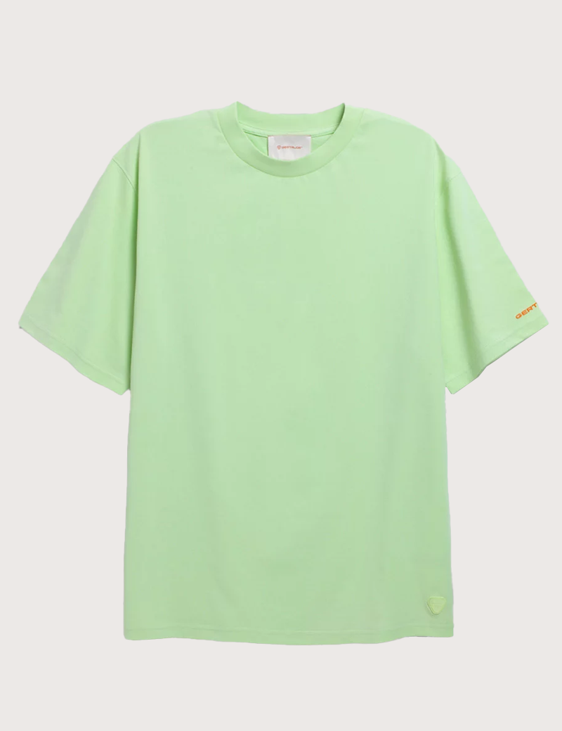 GERTRUDE&GASTON T-SHIRT MANCHES COURTES UNISEX COUPE DROITE EDMOND VERT CLAIR