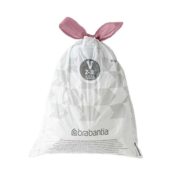 40st Brabantia afvalzakken code V - 3 liter 23,5x29cm - 40 stuks (8710755100253)
