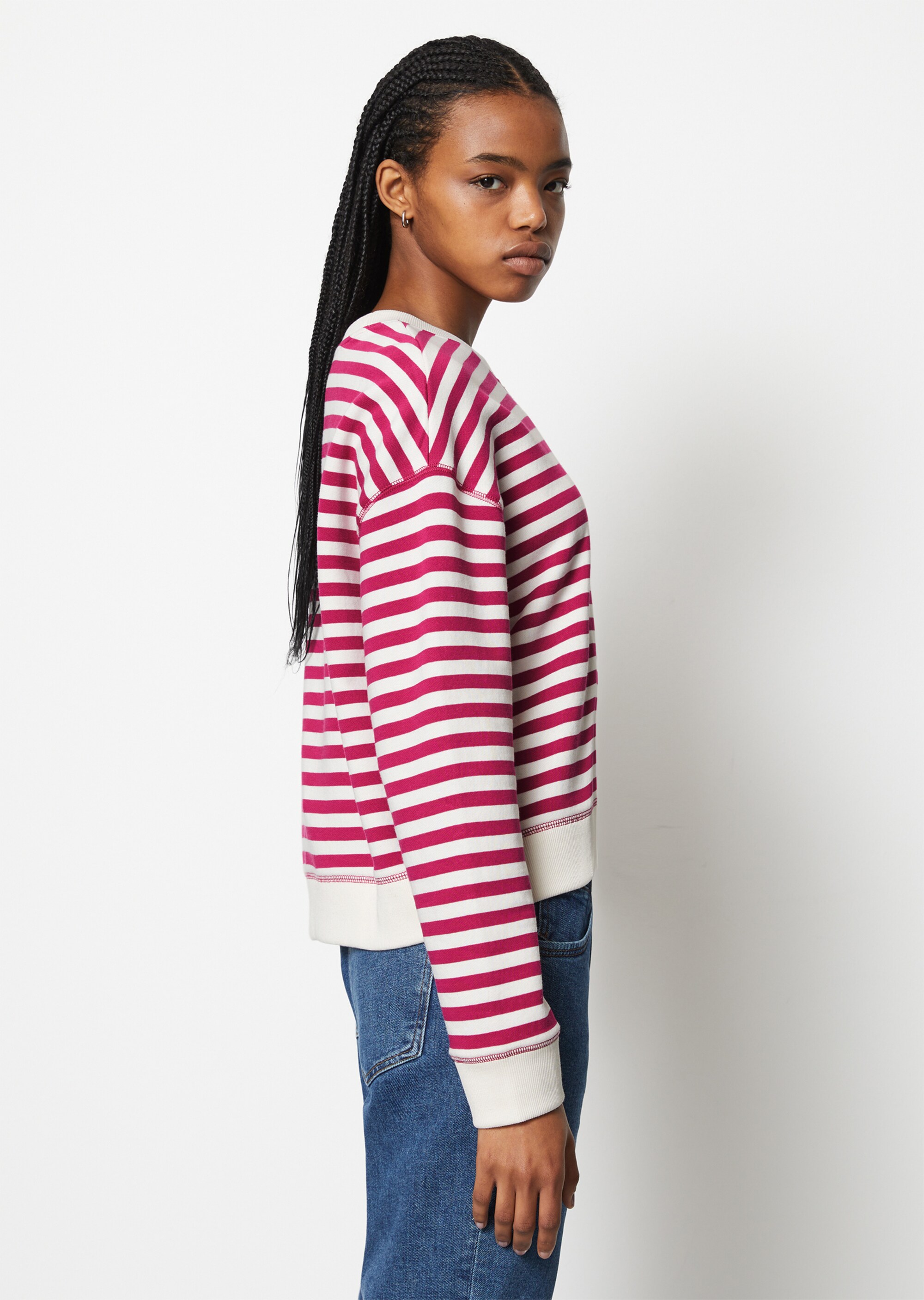 Ringel-Sweatshirt relaxed aus Organic Cotton