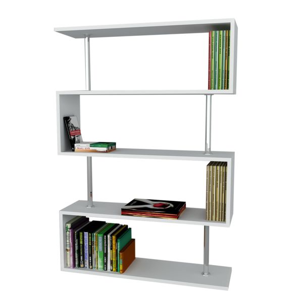 Bücherregal Sunrise Weiß Farbvariante: Apfel, Größe: L