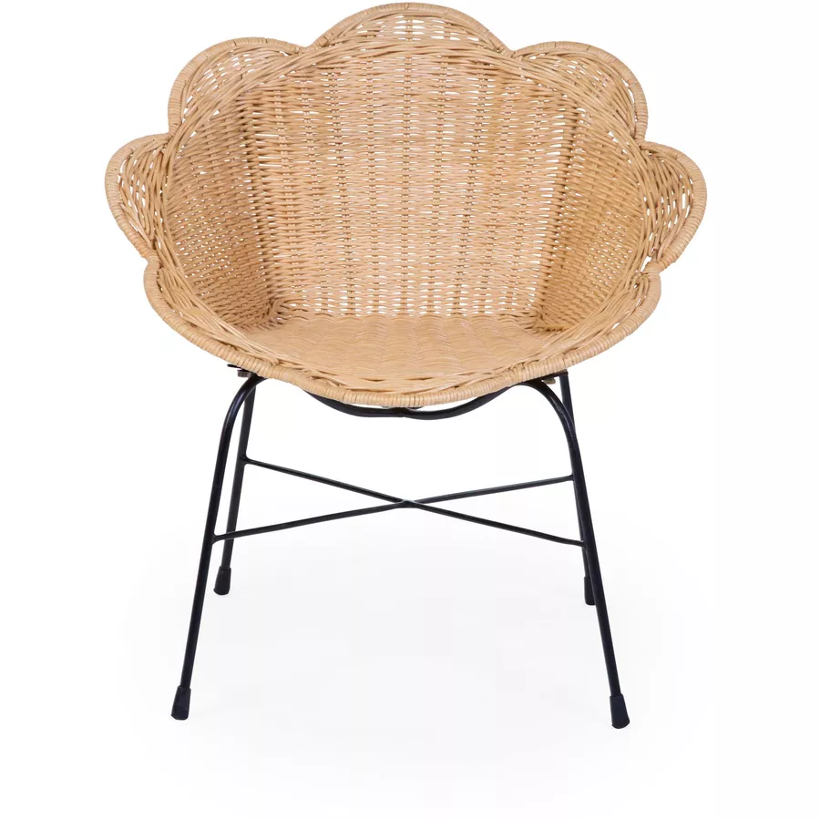 CHILDHOME Kinderstuhl Rattan Blume natur