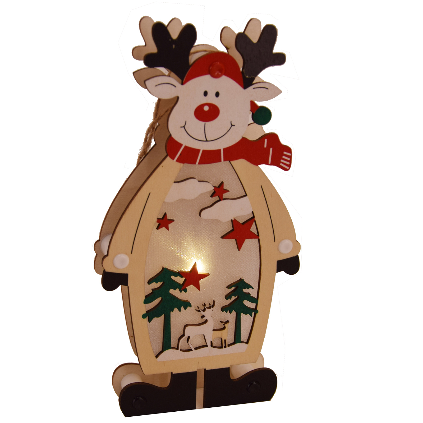 Deko-Objekt - Rentier - LED - 21,5 cm hoch