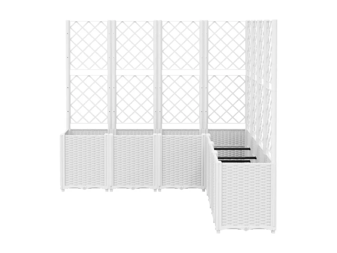 Jardinière bac lit surélevé blanche 160 x 160 x 140 cm 02_0038258