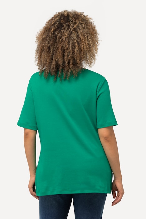 Shirt, doppellagige Vorderseite, Slim, Rundhals, Halbarm