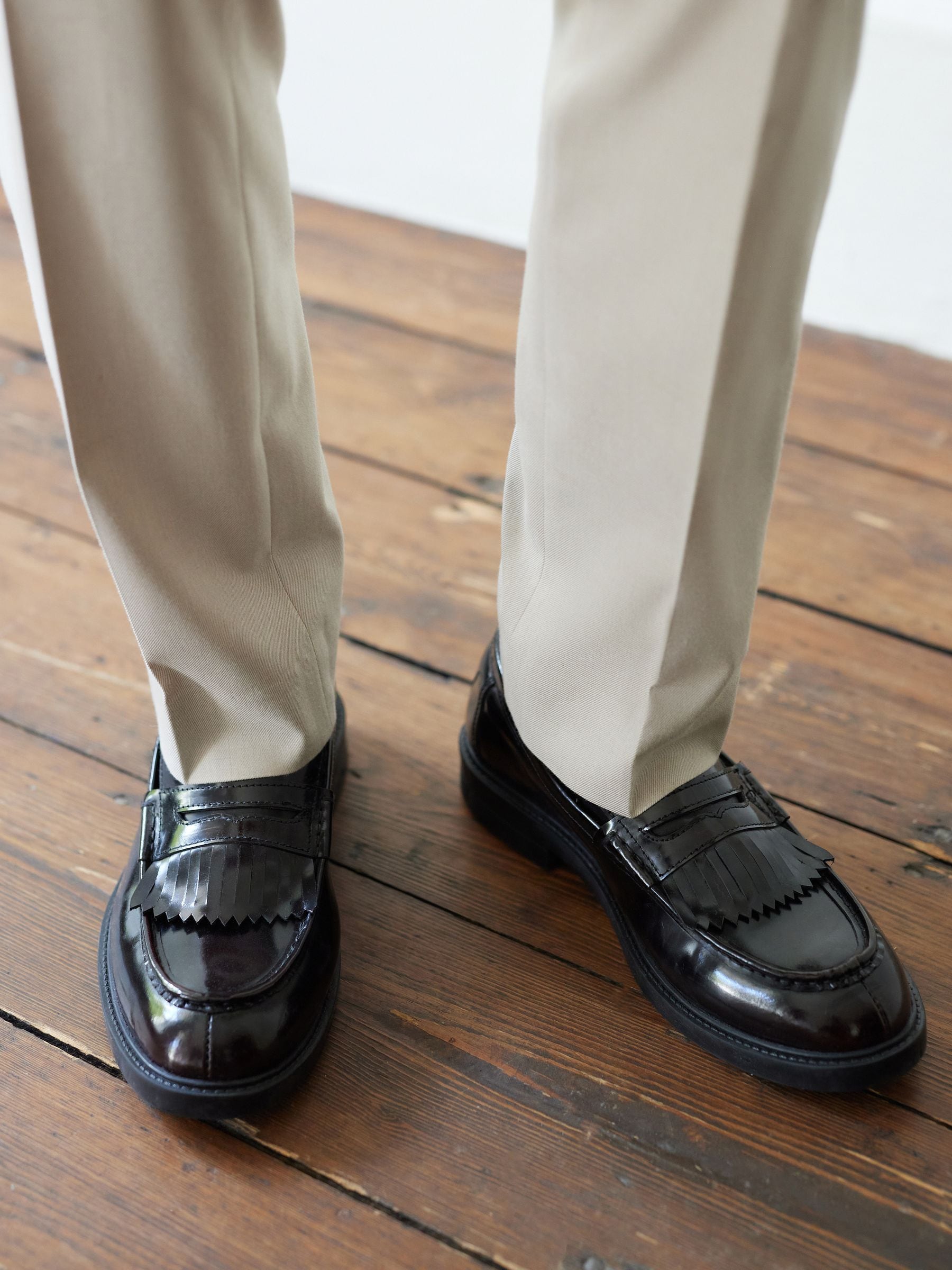 Bordeauxrood - Fringe Penny Loafers
