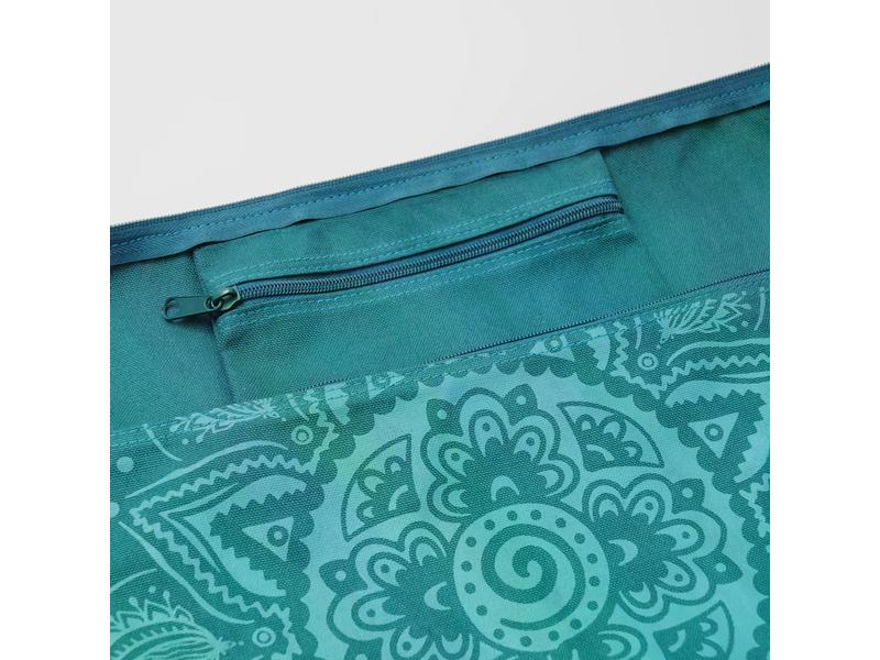 YOGIMAT Zubehör Basic Zip Spiral Mandala, Petrol Yogatasche
