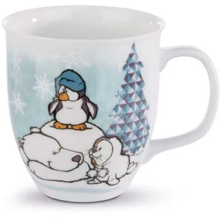 NICI Porzellantasse mit Eisbär, Pinguin, Robbe und Schneemann