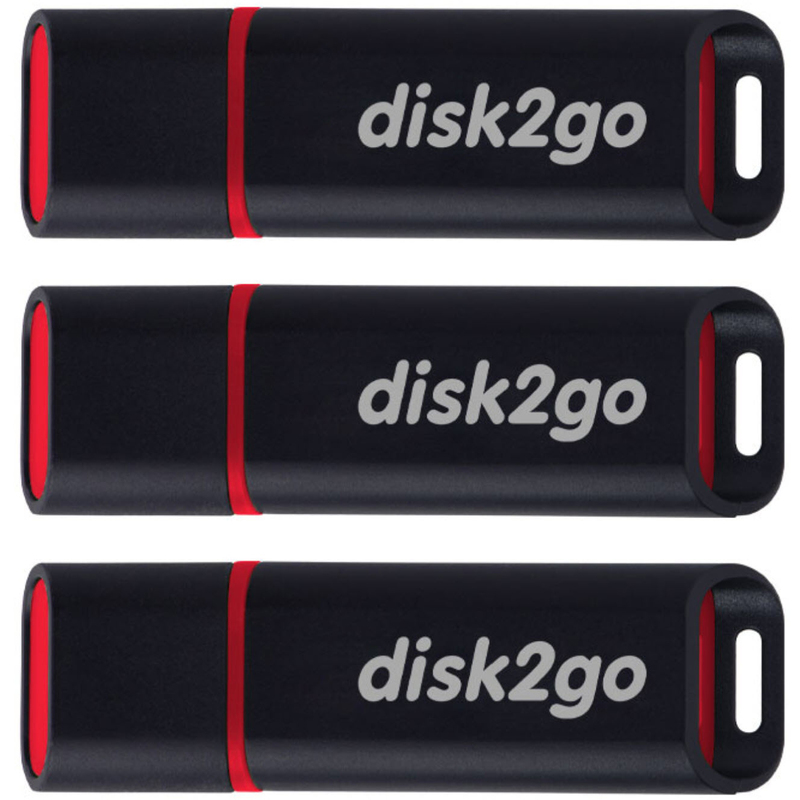 disk2go USB-Stick passion, 8 GB, USB 2.0, 3 Stück