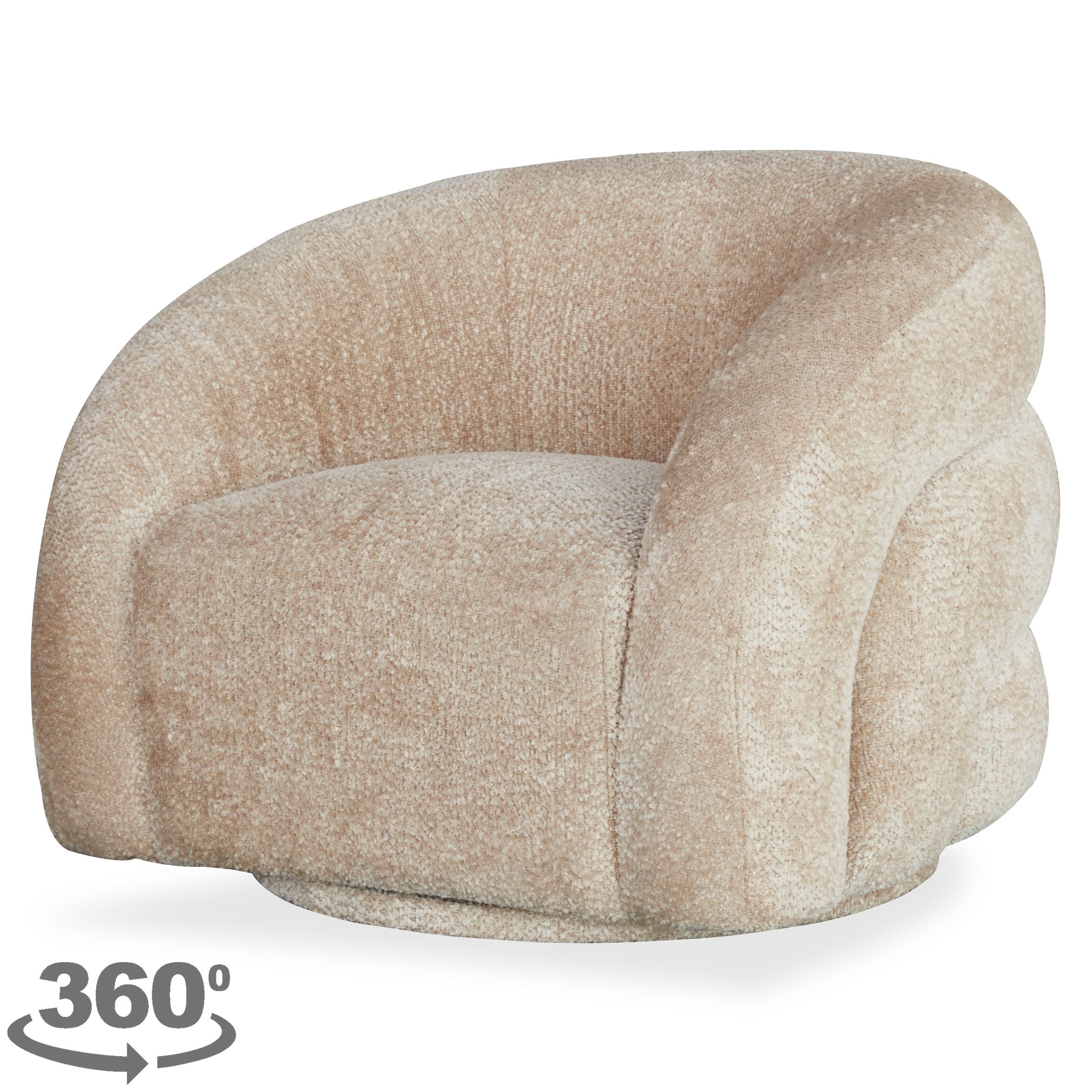 Draaifauteuil S5145 Lovely Beige Arcus B89 x D89 x H71 cm