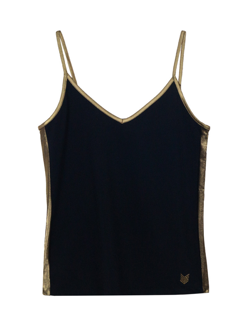 HBT DÉBARDEUR FEMME SYLVIA NOIR OR