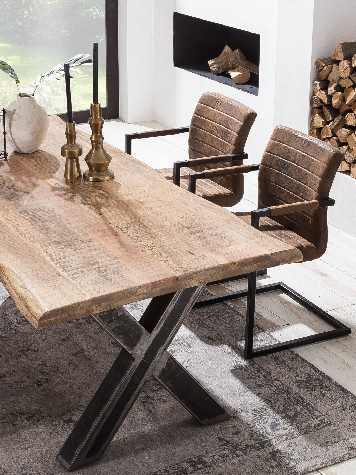Tischplatte 100x200 Mangoholz Esstisch Schreibtisch DIY Esszimmer Küche Tisch