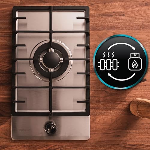 Cecotec Plaque à gaz Bolero Squad G 4200S Glass Black. Plaque à gaz avec 4 feux, finition verre noir, puissance 8000W, grilles individuelles et allumage électrique avec sécurité des vannes. : Cuisine et Maison