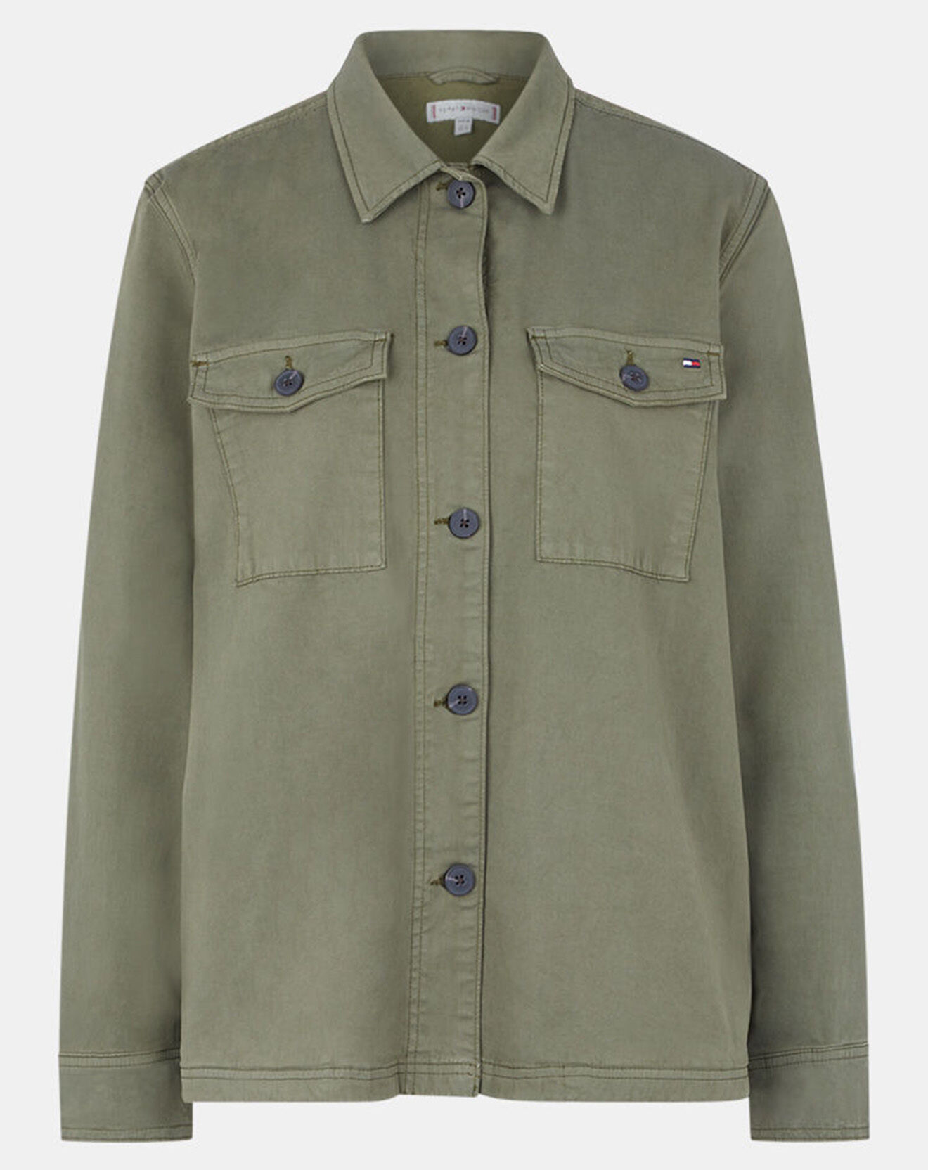 Tommy Hilfiger Veste droite Blend Shacket kaki