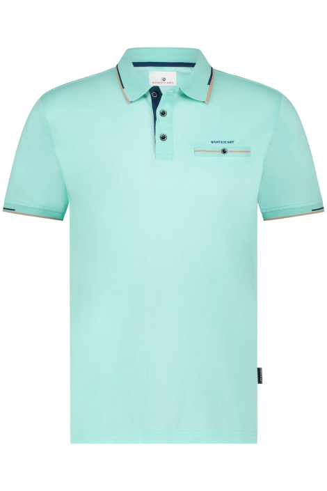 State of Art blauwe heren polo