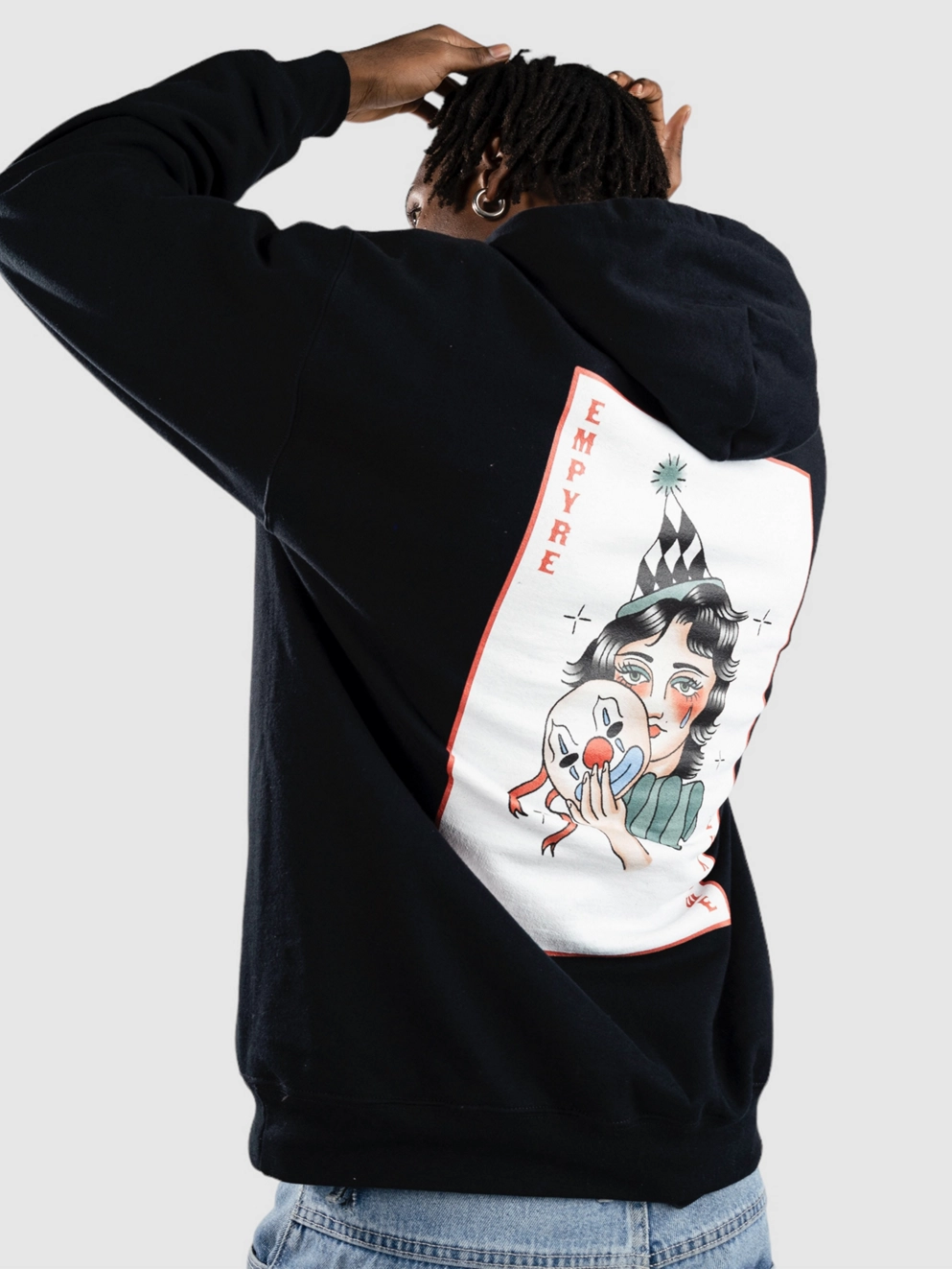 Empyre Cry Baby Clown Hoodie black