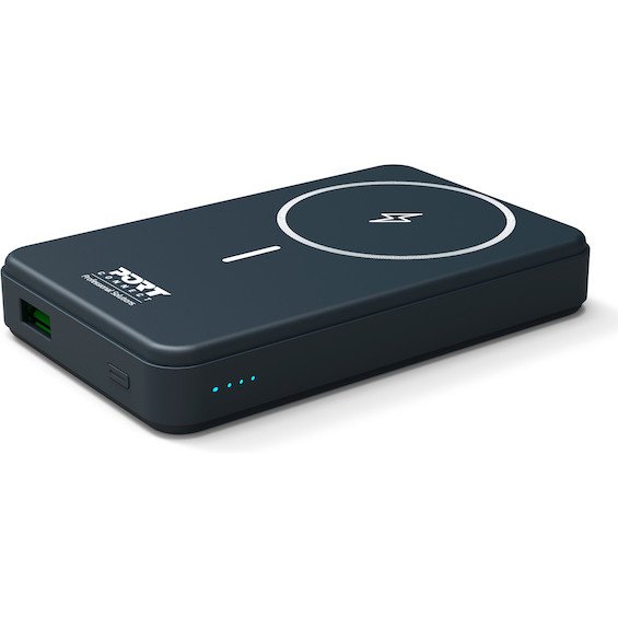 Port Designs 907005 banque d'alimentation électrique Lithium Polymère (LiPo) 10000 mAh Recharge sans fil Noir