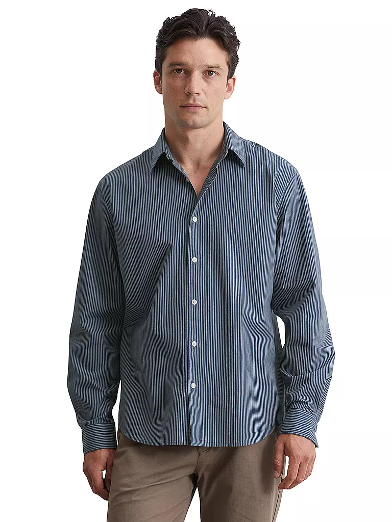 MARC O'POLO Hemd Regular Fit  blau
