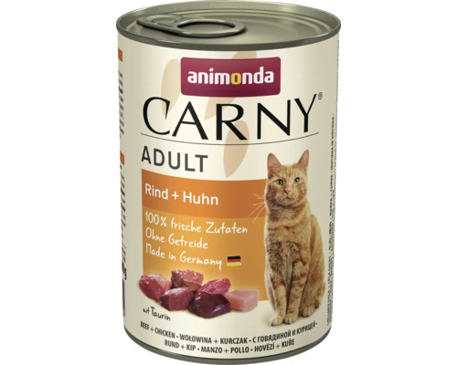 Animonda Carny Adult natvoer voor katten, rund + kip, 400 g