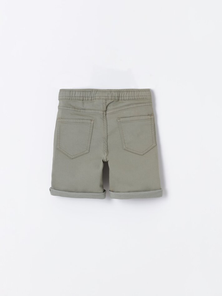 Shorts de moletom jeans - Verde